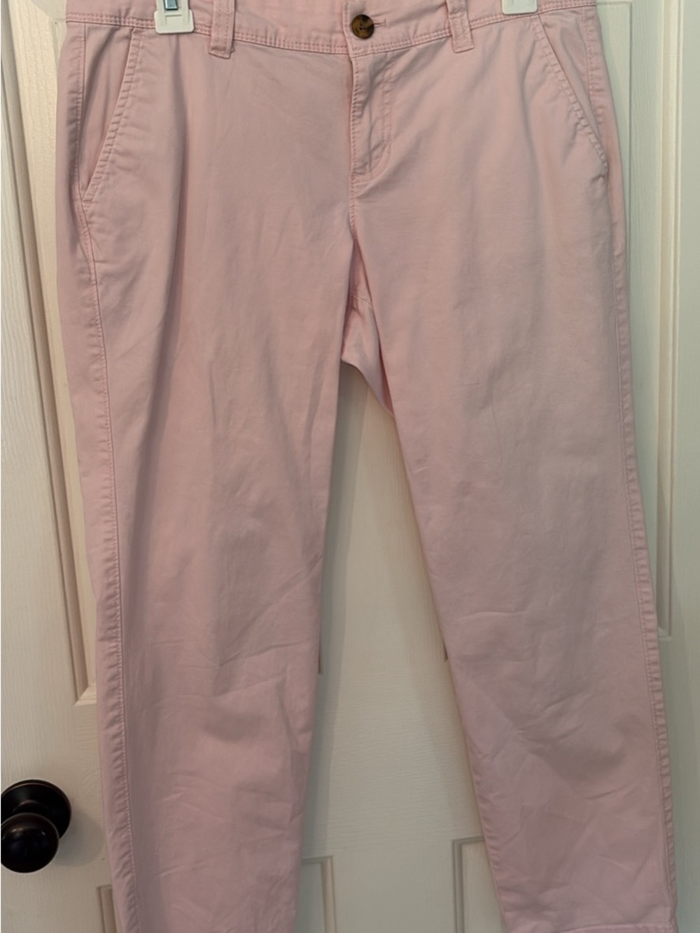 Old Navy Light Pink Boyfriend Cropped Chinos